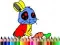 Gioco Tornare a scuola: Libro da colorare con coniglio in linea
