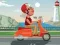 Gioco Colora il Giro in Scooter in Città in linea