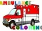Gioco Pagine da colorare camion di ambulanza in linea
