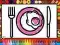 Gioco Colora e Decora il Piatto della Cena in linea