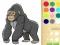 Gioco Libro da colorare di gorilla per bambini in linea