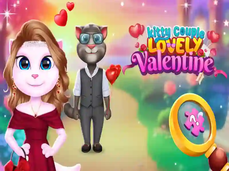 Gioco Coppia del gattino adorabile San Valentino in linea