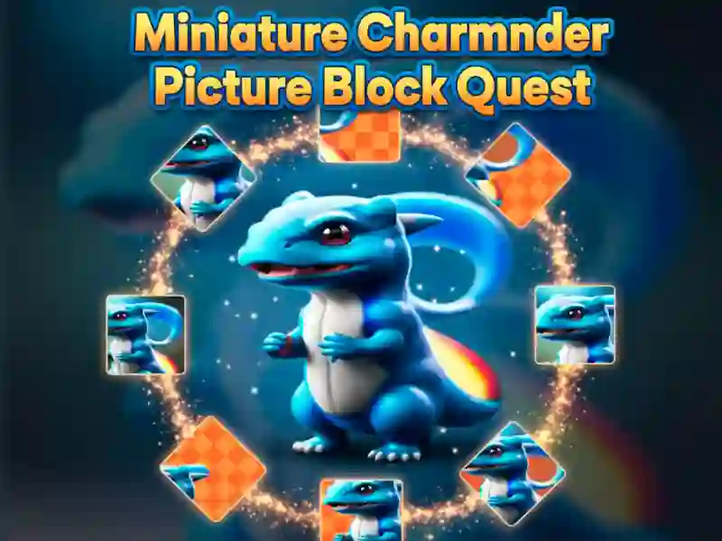 Gioco Missione del blocco di immagini di Charmander in miniatura in linea