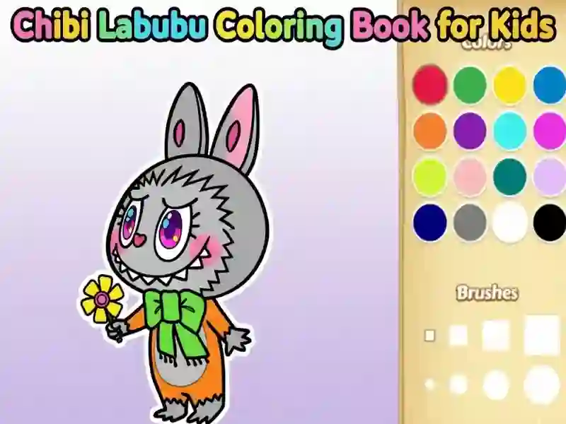 Gioco Libro da colorare per bambini di Chibi Labubu in linea