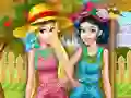 Gioco Principesse al lavoro nel giardino in linea