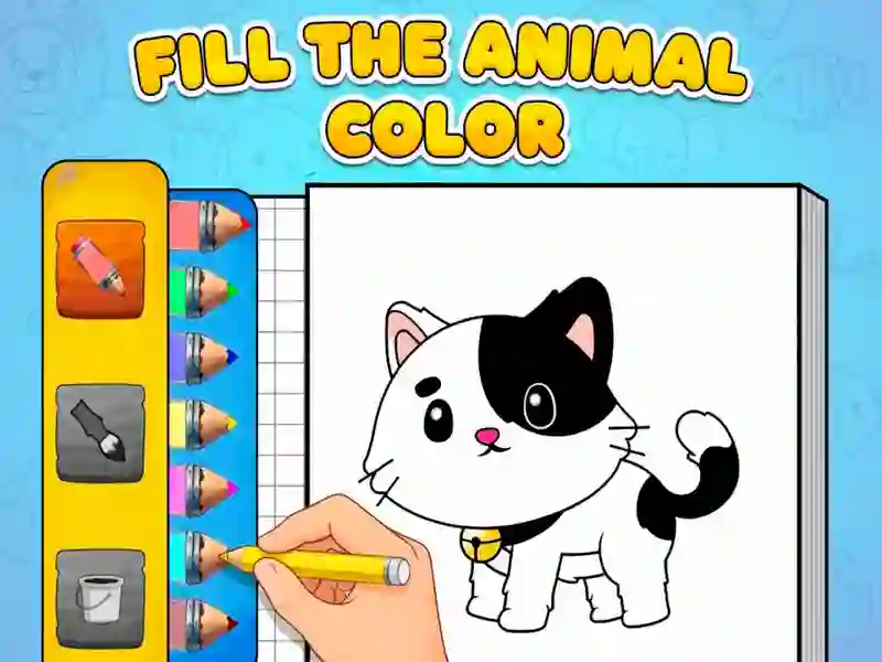 Gioco Riempi il colore degli animali in linea