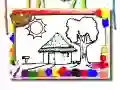 Gioco Tornare a scuola: Libro da colorare della casa in linea Gioco Tornare a scuola: Libro da colorare della casa in linea