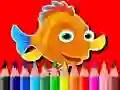 Gioco Ritorno a scuola: Libro da colorare pesci in linea Gioco Ritorno a scuola: Libro da colorare pesci in linea
