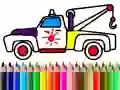 Gioco Torna a scuola: Colorazione dei camion in linea Gioco Torna a scuola: Colorazione dei camion in linea