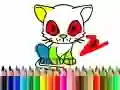 Gioco Torna a Scuola: Coloring del Gatto in linea