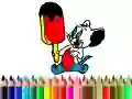 Gioco Torna a Scuola: Colorazione del Topo in linea Gioco Torna a Scuola: Colorazione del Topo in linea