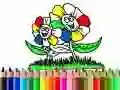 Gioco Torna a scuola: Colorare i fiori in linea Gioco Torna a scuola: Colorare i fiori in linea