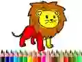 Gioco Tornare a scuola: Libro da colorare leoni in linea Gioco Tornare a scuola: Libro da colorare leoni in linea
