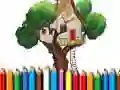 Gioco Libro da Colorare Casa sull'Albero in linea Gioco Libro da Colorare Casa sull'Albero in linea