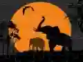 Gioco Puzzle Silhouette di Elefante in linea Gioco Puzzle Silhouette di Elefante in linea