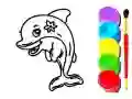 Gioco Libro da Colorare Delfini in linea