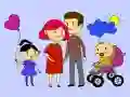 Gioco Libro da Colorare Famiglia Felice in linea Gioco Libro da Colorare Famiglia Felice in linea