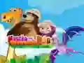 Gioco Masha e Orso: Dinosauro in linea
