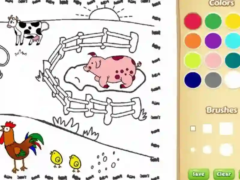 Gioco Libro da colorare agricolo per bambini in linea