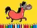 Gioco Tornare a scuola: Libro da colorare i pony in linea Gioco Tornare a scuola: Libro da colorare i pony in linea