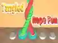 Gioco Divertimento con corda attorcigliata in linea