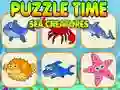 Gioco Puzzle Tempo Creature Marine in linea