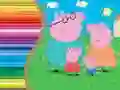 Gioco Libro da Colorare di Peppa Pig in linea