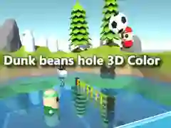 Gioco Dunk di fagioli nel foro 3D colorato in linea