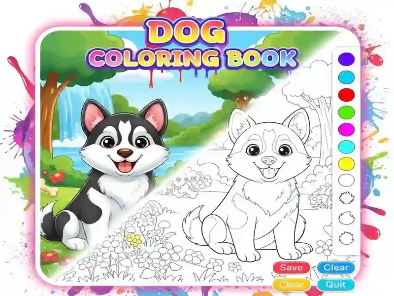 Gioco Libro da colorare per cani in linea