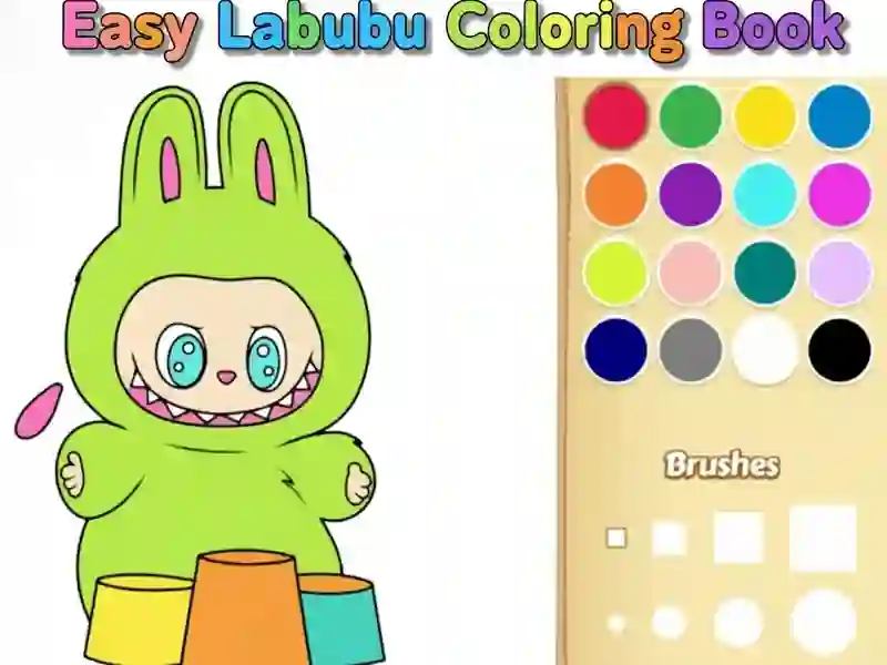 Gioco Libro da colorare facile di Labubu in linea