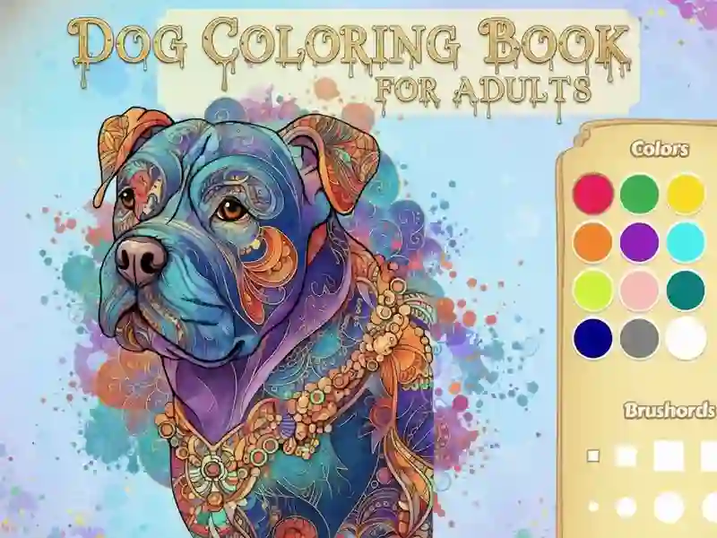 Gioco Libro da colorare per cani per adulti in linea