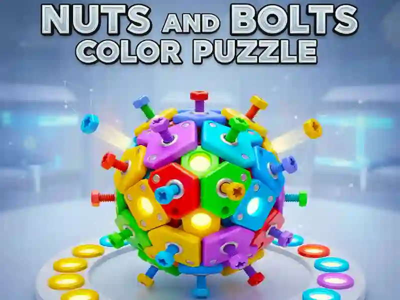 Gioco Puzzle a colori con dadi e bulloni in linea