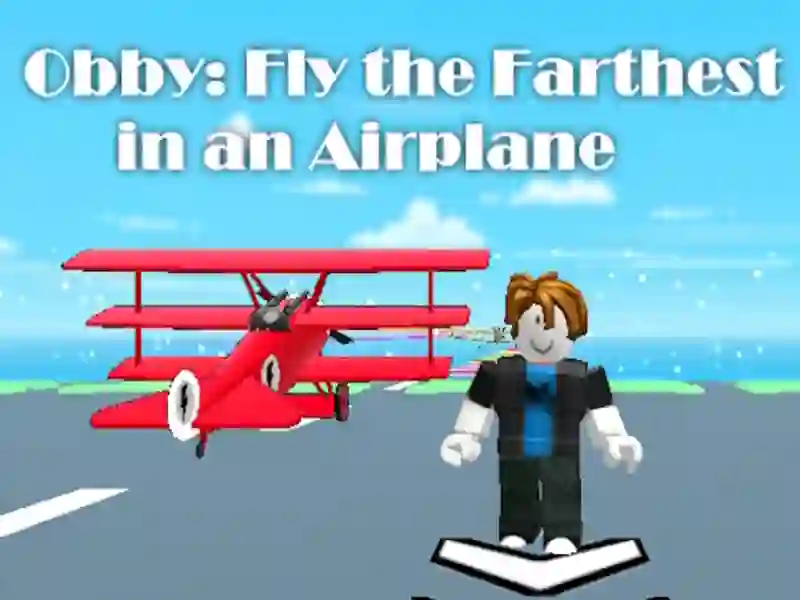 Gioco Obby: Vola più lontano in aereo in linea