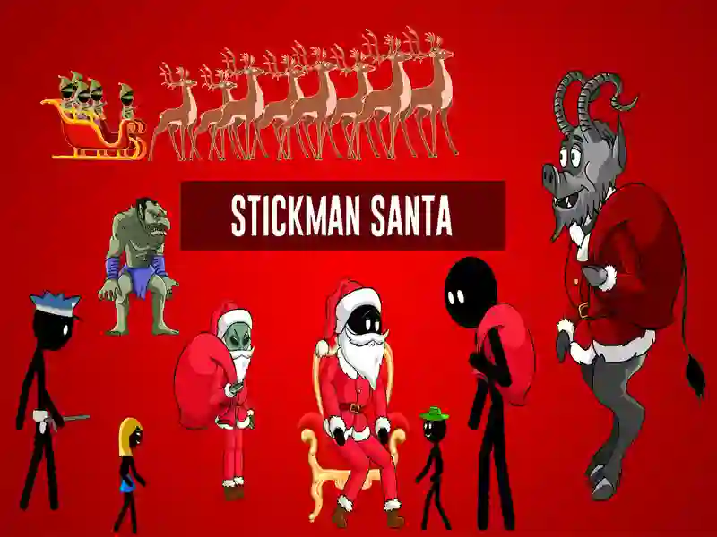 Gioco Stickman Babbo Natale in linea
