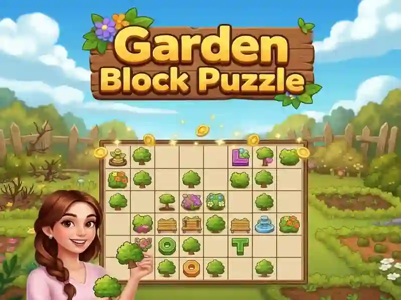 Gioco Puzzle a blocchi del giardino in linea