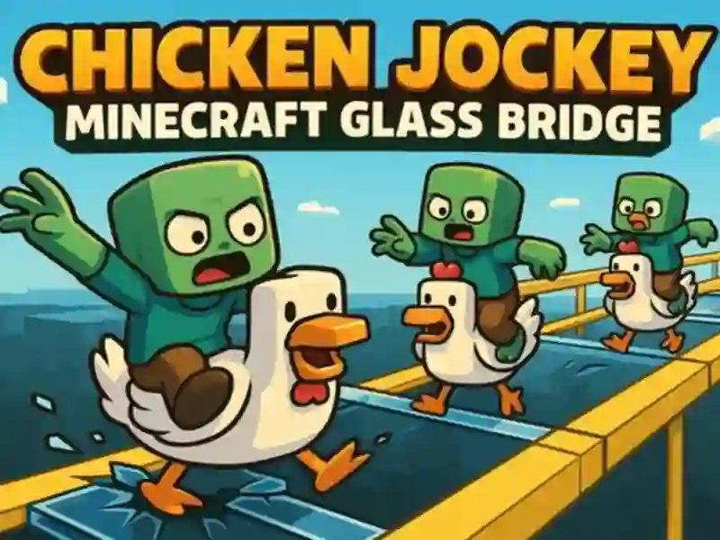 Gioco Jockey di pollo: ponte in vetro Minecraft in linea