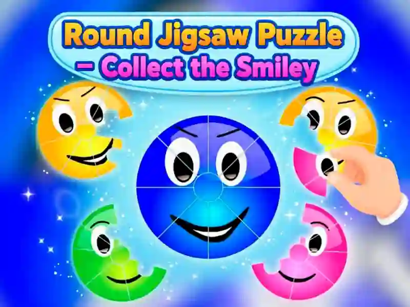Gioco Puzzle rotondo: raccogli lo smiley in linea