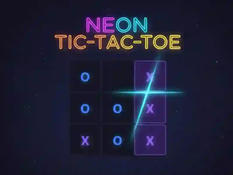 Gioco Neon Tic-Tac-Toe in linea