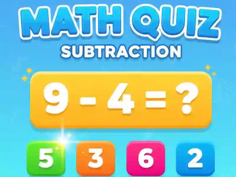 Gioco Quiz di matematica — Sottrazione in linea