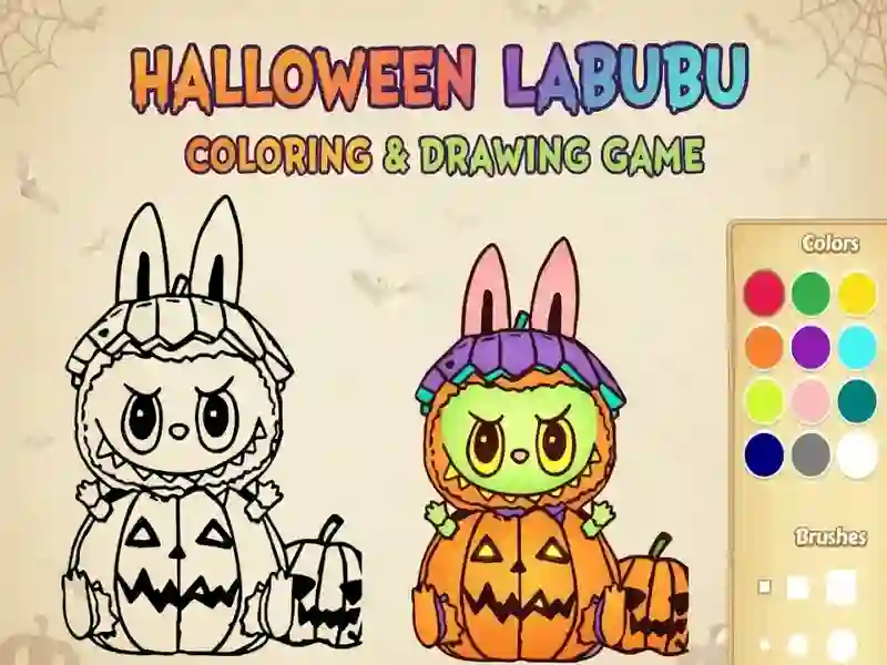 Gioco Gioco di colorare e disegnare Halloween Labubu in linea