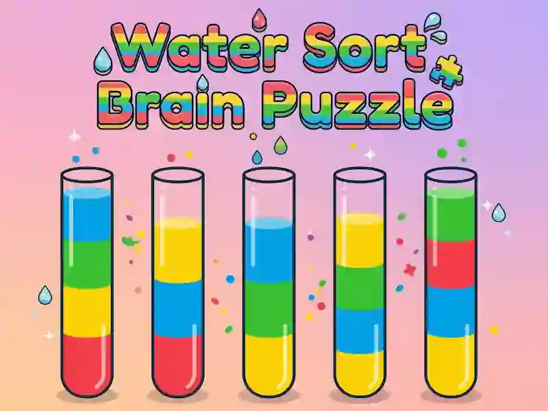 Gioco Puzzle cerebrale con ordinamento dell'acqua in linea