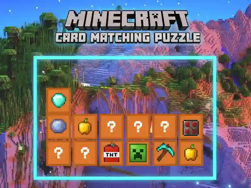 Gioco Puzzle di abbinamento carte Minecraft in linea