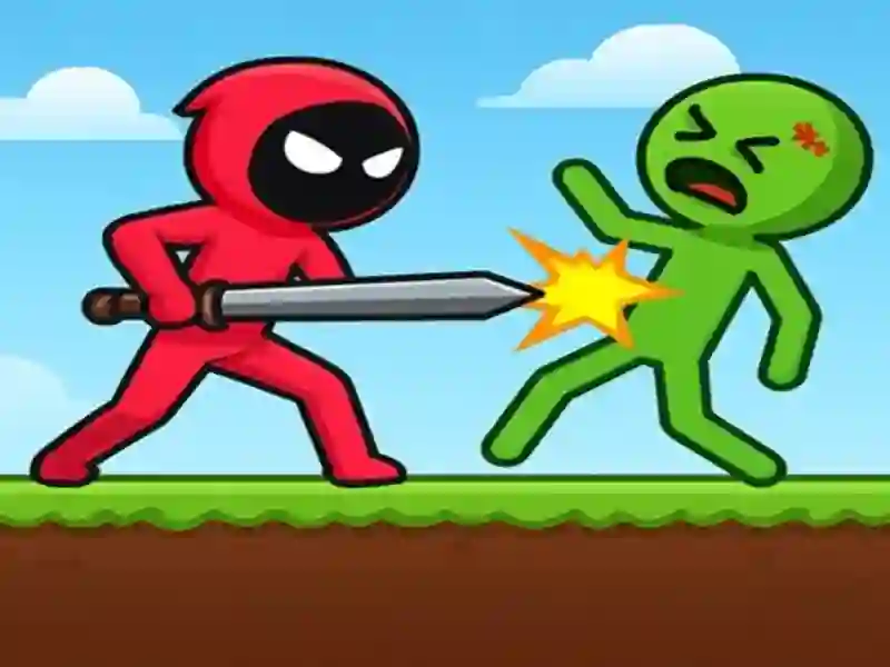 Gioco Red Stickman contro la Scuola dei Mostri in linea