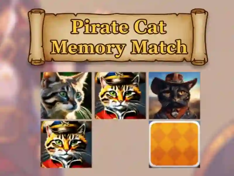 Gioco Partita di memoria del gatto pirata in linea