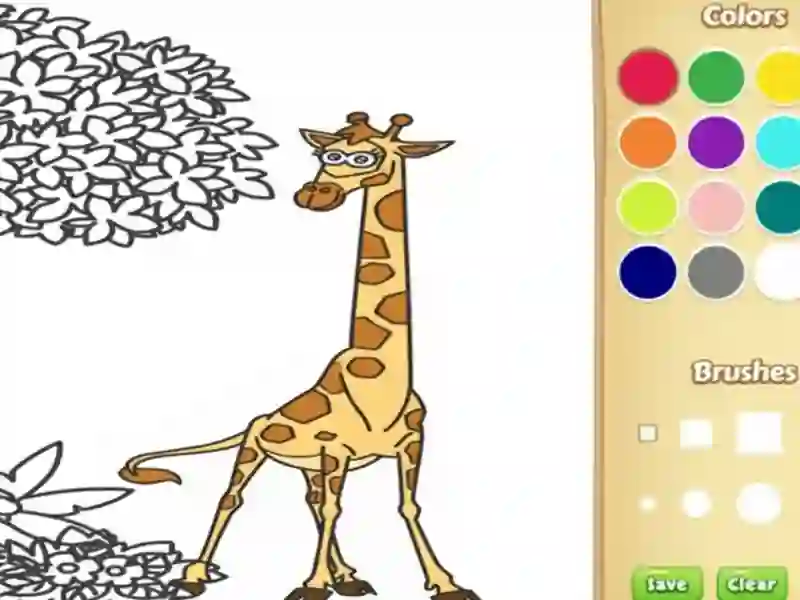 Gioco Libro da colorare di animali della giungla per bambini in linea