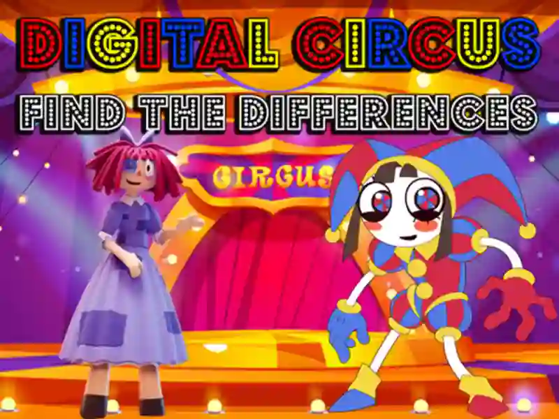 Gioco Il circo digitale trova le differenze in linea