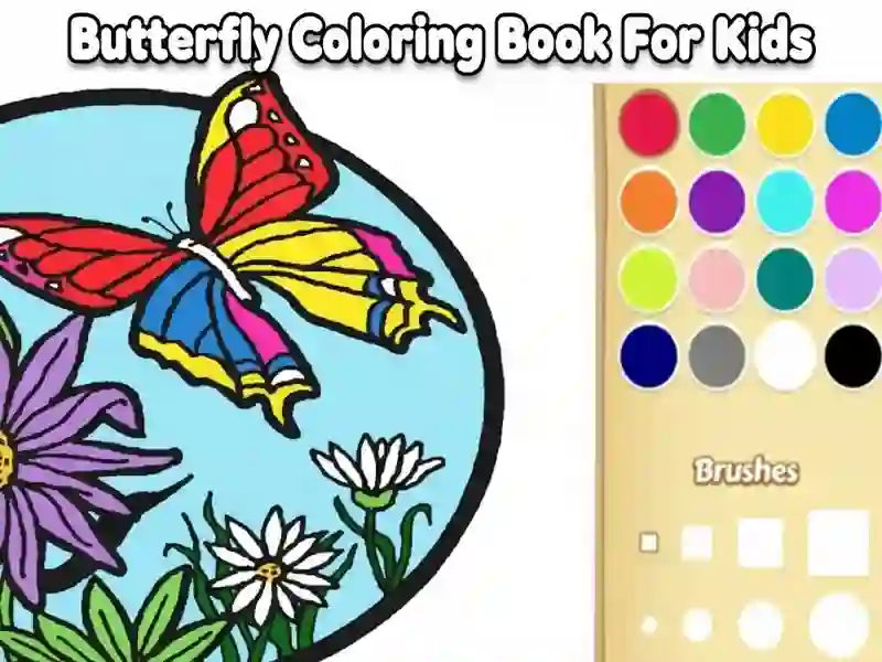 Gioco Libro da colorare farfalla per bambini in linea Gioco Libro da colorare farfalla per bambini in linea