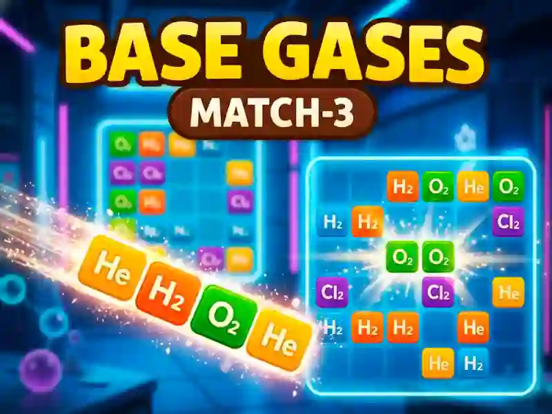 Gioco Match-3 dei gas base in linea