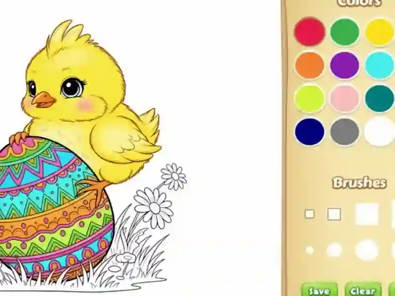 Gioco Libro da colorare di Pasqua per bambini in linea
