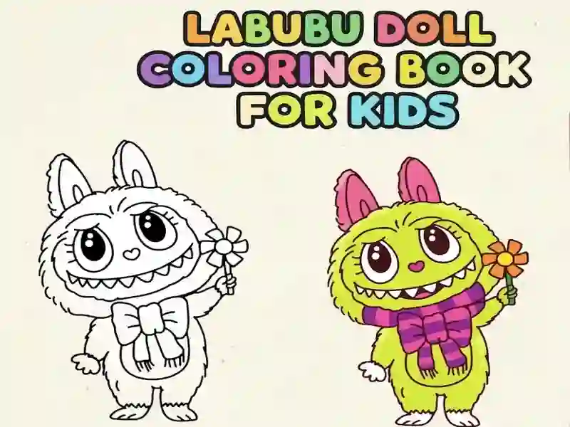Gioco Libro da colorare per bambole Labubu per bambini in linea